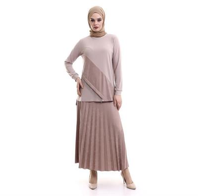 Örme Krep Etekli İkili Takım 1193