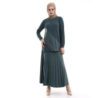 Örme Krep Etekli İkili Takım 1193