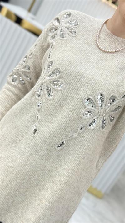 Oslo Pul Nakışlı Simit Yaka Tunik 7723