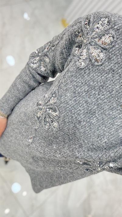 Oslo Pul Nakışlı Simit Yaka Tunik 7723