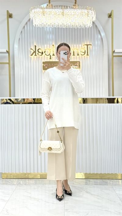 Pul Detaylı Oversize Tunik 145117