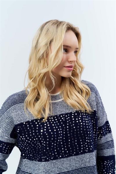 Pullu Çizgili Oversize Tunik 7592