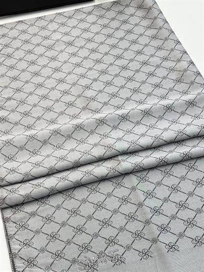 Siyane - Çift Taraflı Pamuk Jakar Monogram Şal 03187