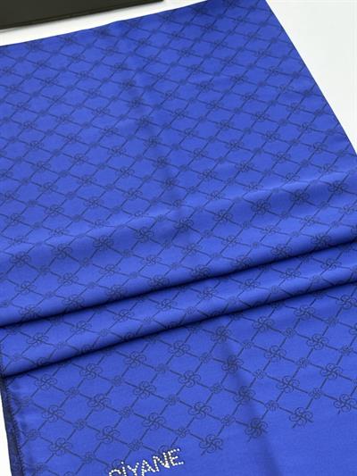 Siyane - Çift Taraflı Pamuk Jakar Monogram Şal 03187