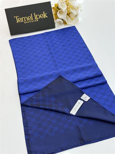Siyane - Çift Taraflı Pamuk Jakar Monogram Şal 03187