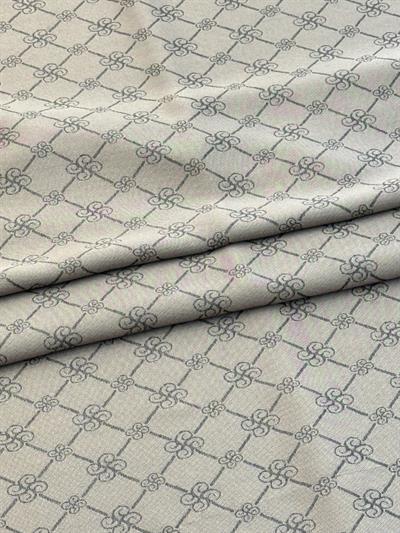 Siyane - Çift Taraflı Pamuk Jakar Monogram Şal 03187