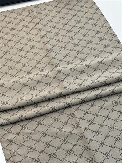 Siyane - Çift Taraflı Pamuk Jakar Monogram Şal 03187