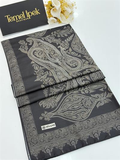 Siyane - Desenli Pamuklu Kumaş Şal 03198