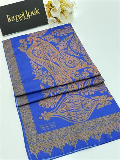 Siyane - Desenli Pamuklu Kumaş Şal 03198 (Hafif Kusurlu)