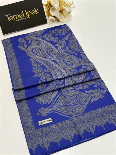 Siyane - Desenli Pamuklu Kumaş Şal 03198