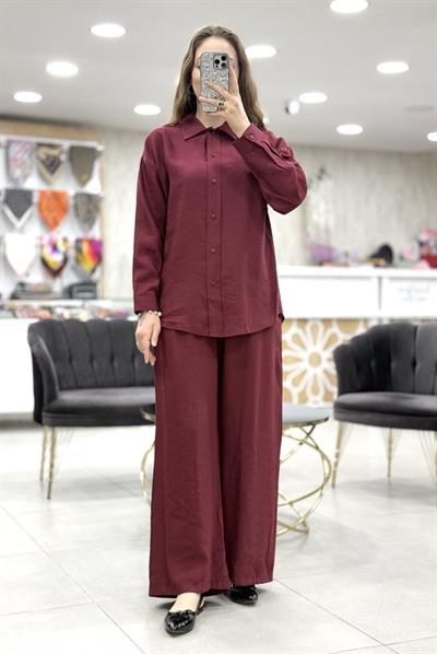 Tensel Kumaş Bol Paça İkili Takım 4262