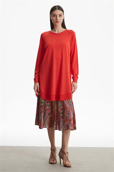 Tığ Triko - Yanları Ovel Rayon Tunik 21205.1