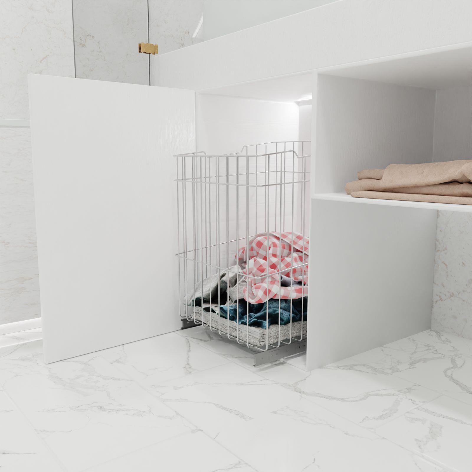 Huzur 380x300x550 Alttan Raylı Uzun Çamaşır Sepeti M:450