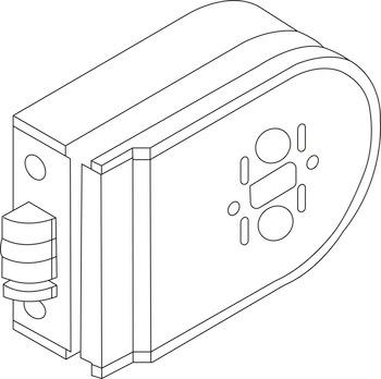 NOVA Cam kapı adaptörü gümüş renkli