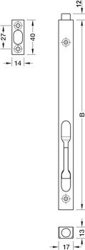 BOLT 02 Sürgü mandallı beyaz 17x200mm