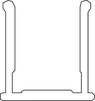 80-G Üst taşıyıcı ray kap.sabit 1000mm