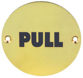 Sembol çekme parlak pirinç 75mm