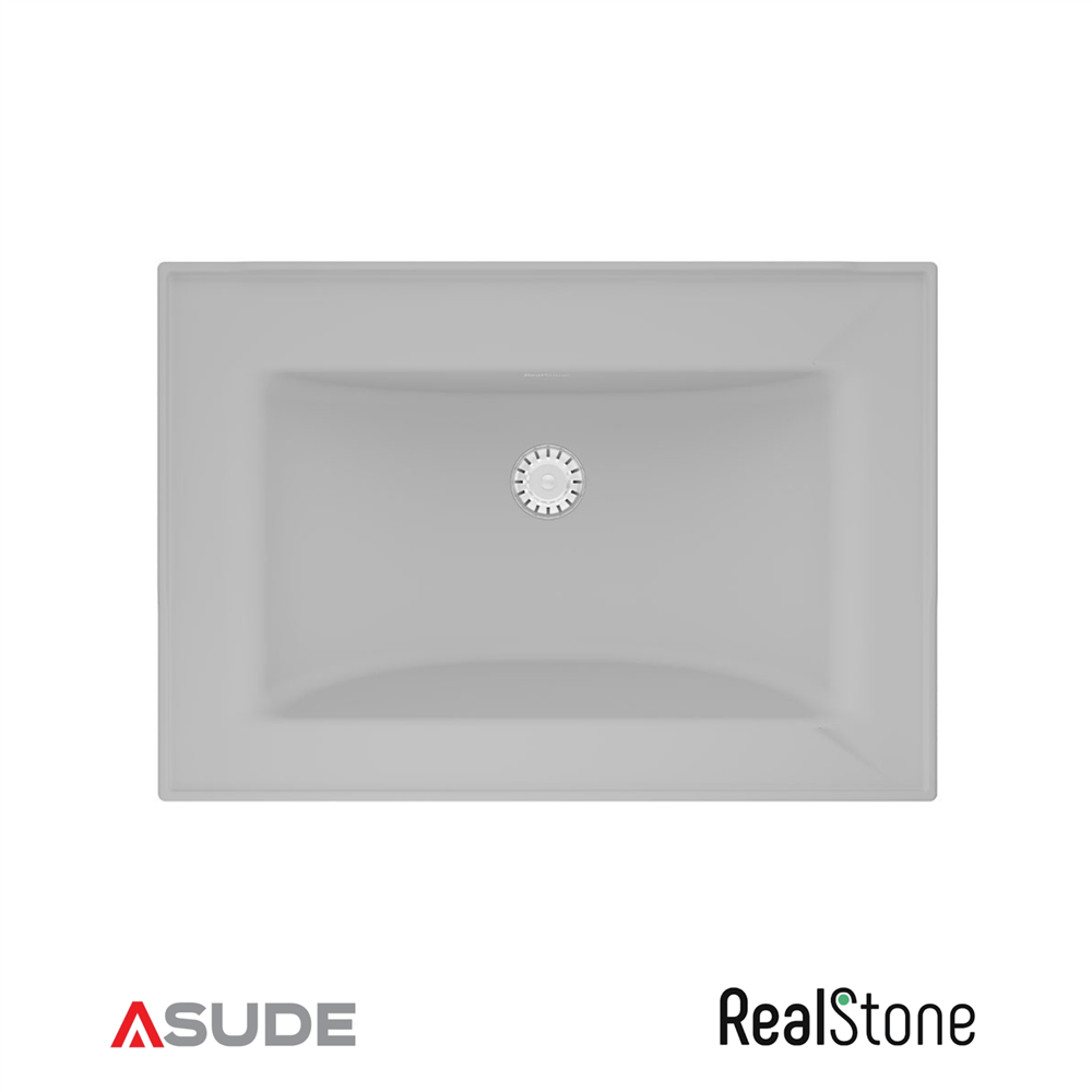 Realstone Aura Etajerli Granit Lavabo 65*45 cm Beyaz