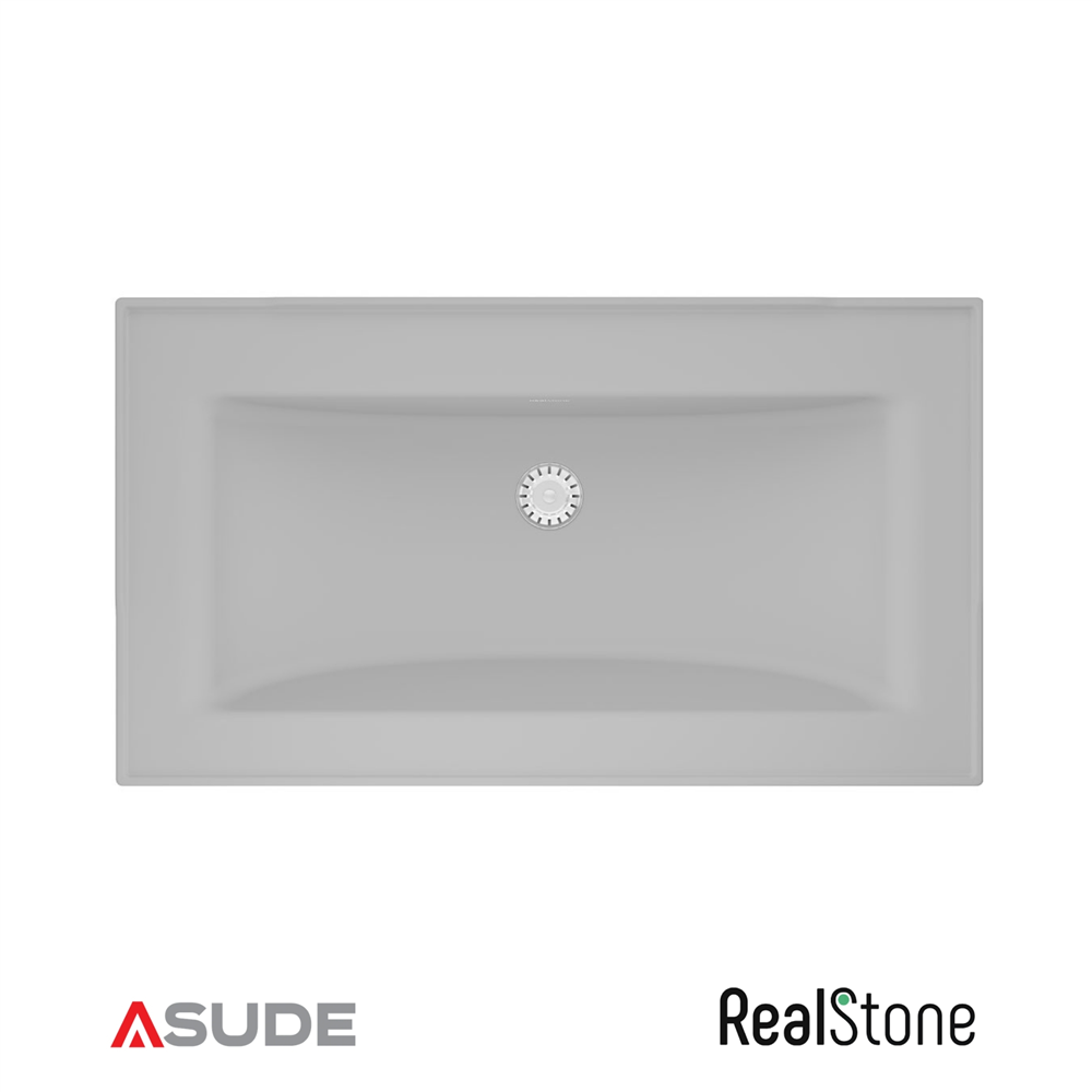 Realstone Aura Etajerli Granit Lavabo 80*45 cm Beyaz