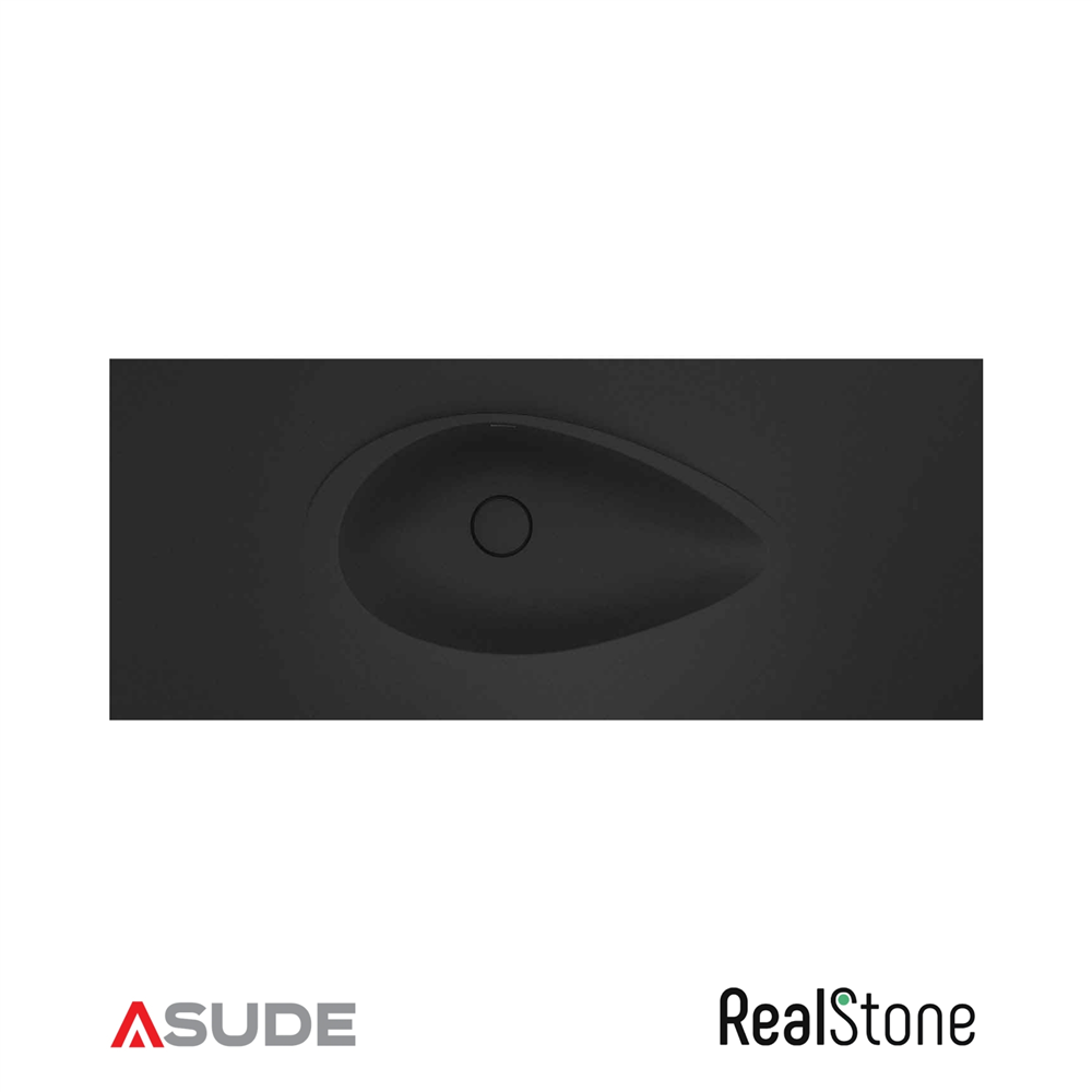 Realstone Avocado Etajerli Granit Lavabo 90*50 cm Siyah