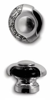 Stoper zemine, vidalı ant.gümüş 45x33mm