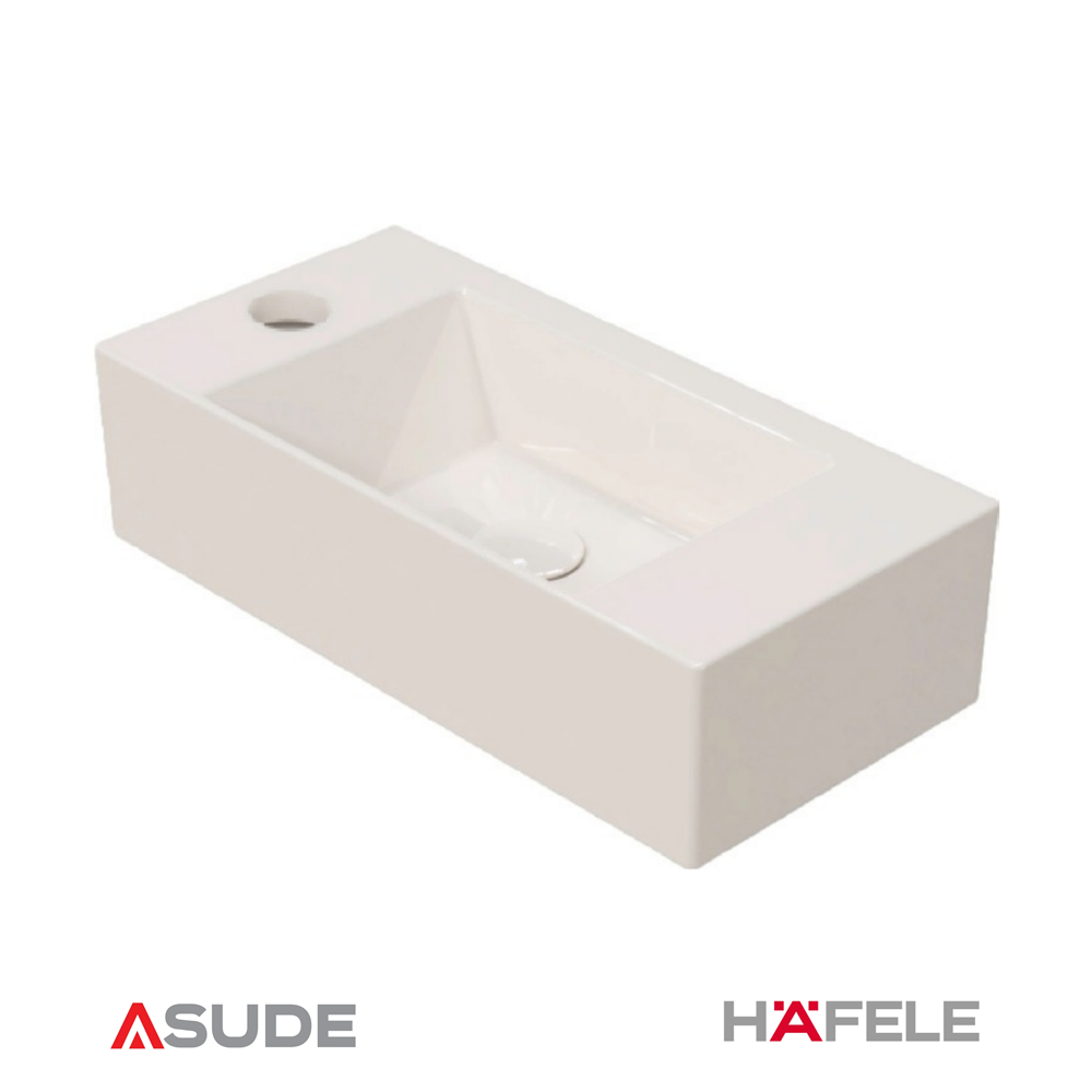 NUVO Lavabo,sol,parlak beyaz,510x250mm