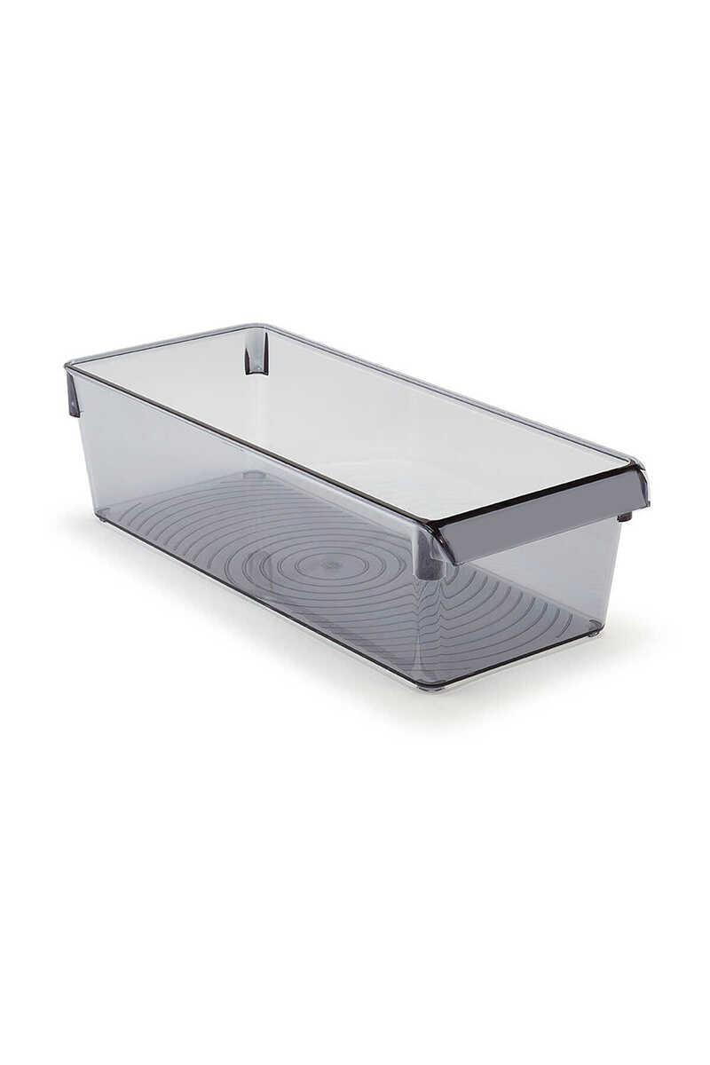 Primanova K Kapaklı Düzenleyici Raf PS 360x150x100 mm Şeffaf Siyah