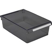 Primanova K Kapaklı Düzenleyici Raf PS 325x205x100 mm Şeffaf Siyah