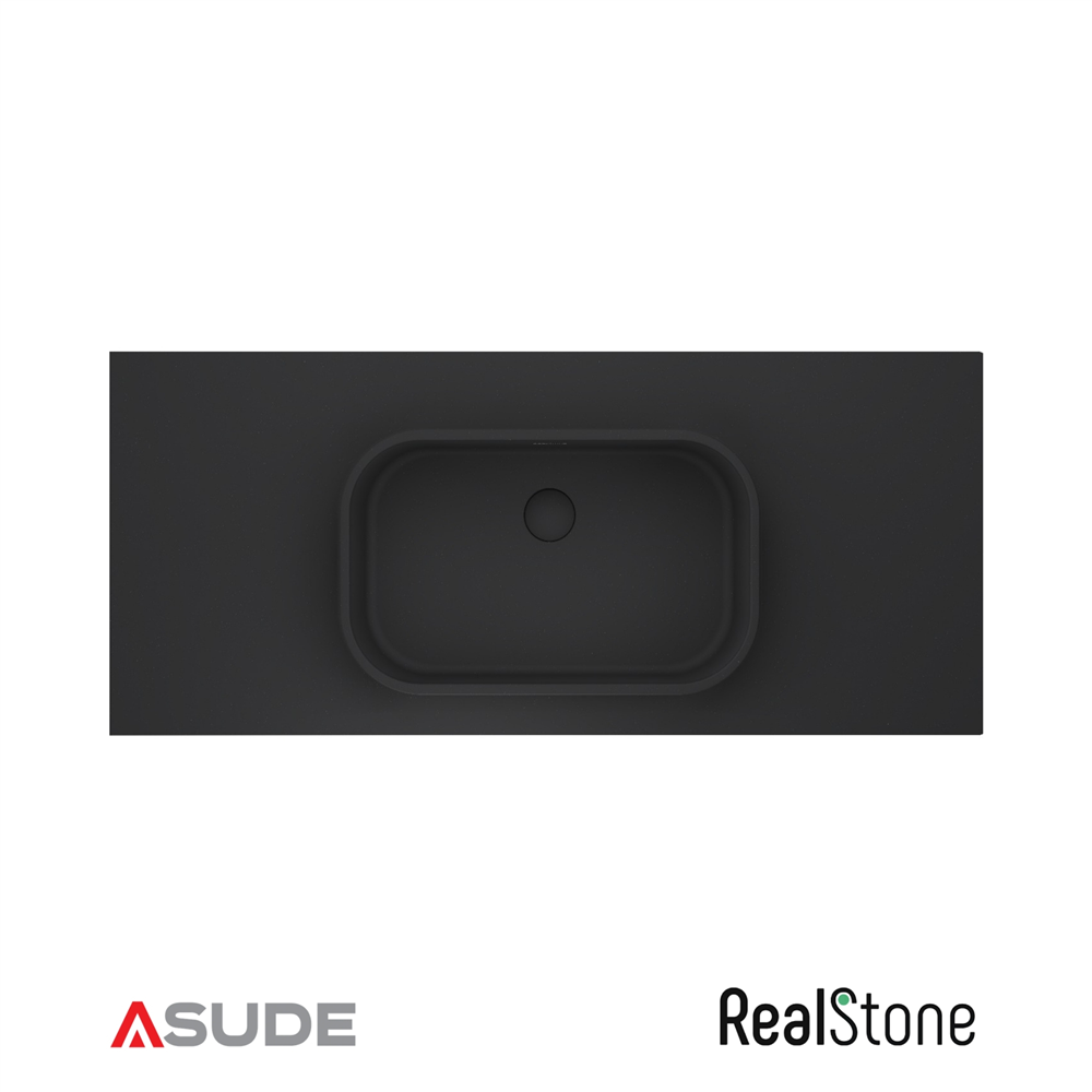 Realstone Pure Etajerli Granit Lavabo 120*50 cm Antrasit