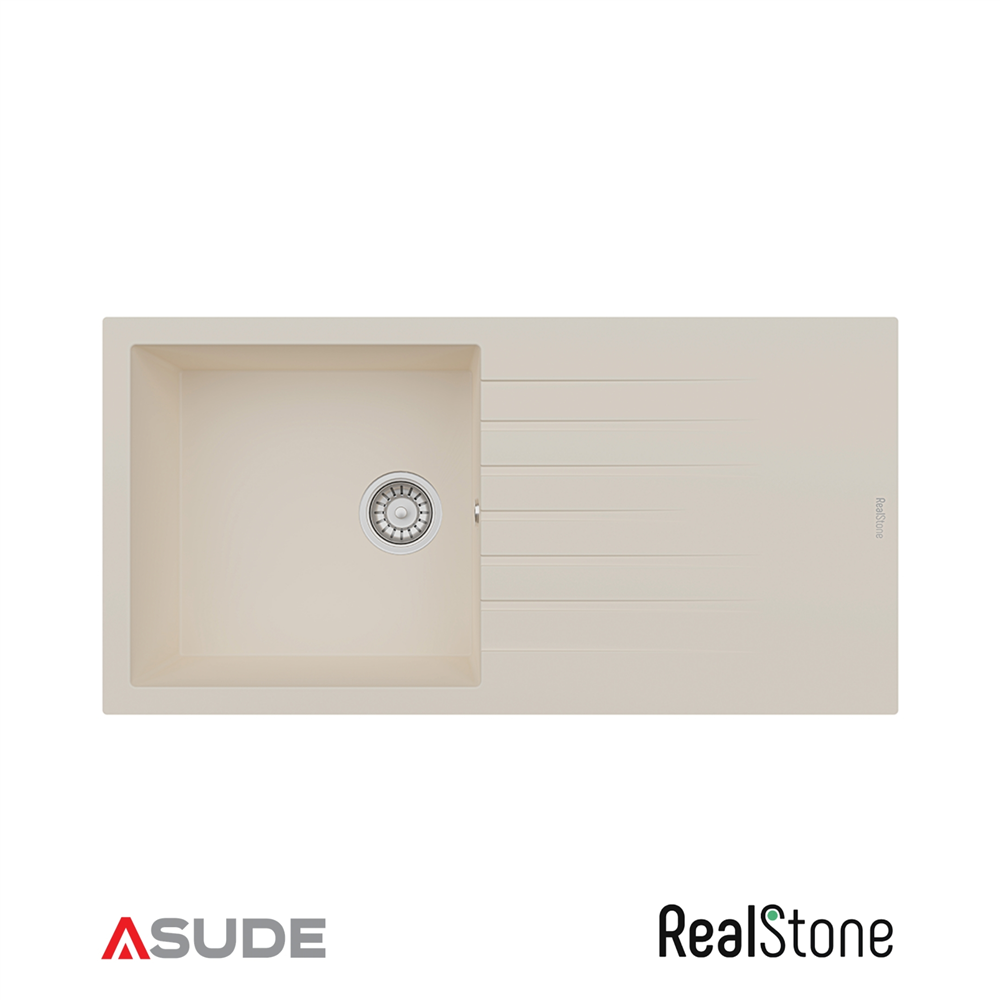 Realstone P015 Laodikya Damlalıklı Granit Evye 1000*500mm Krem