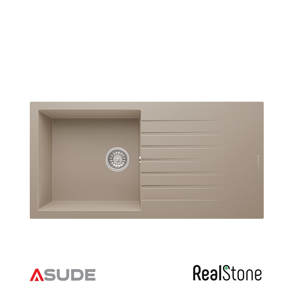 Realstone P015 Laodikya Damlalıklı Granit Evye 1000*500mm Cappucıno
