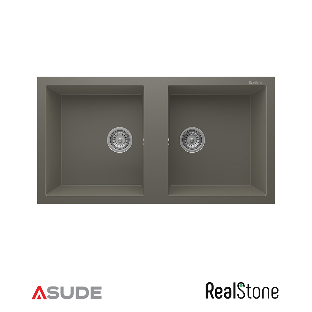REALSTONE P019 NEMRUT ÇİFT GÖZ G.EVİYE 970*520MM GRİ