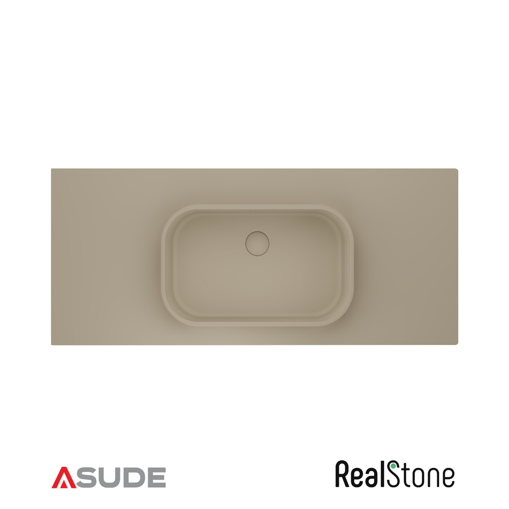 REALSTONE PURE ETAJERLİ GRANİT LAVABO 70*50CM KREM