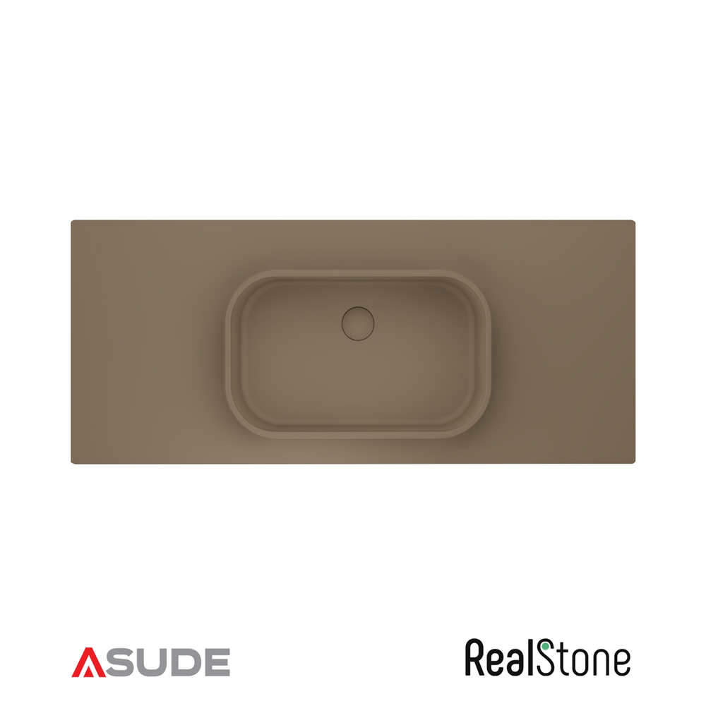 REALSTONE PURE ETAJERLİ GRANİT LAVABO 70*50CM PUDRA