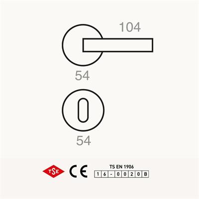 Sofuoğlu Bambu Rozetli Ekonomik WC Kapı Kolu (Mat)