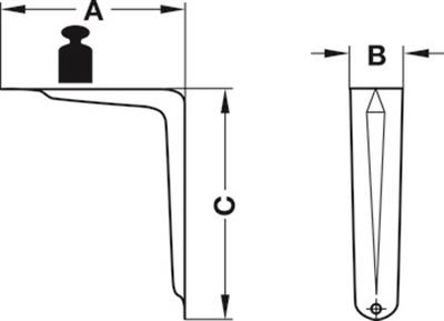 CAGE Raf tutucu, pirinç parlak