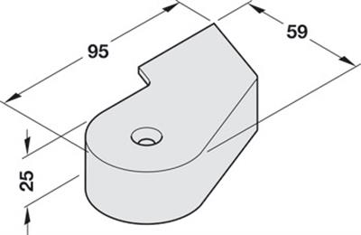 Koruyucu kapak gümüş 95x59x25mm