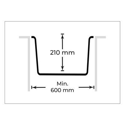 P012 EFES DAMLALIKLI G.EVİYE 1000*500MM ANTRASİT