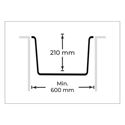 K012 GORDION G.EVİYE 600*475MM SİYAH
