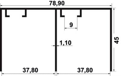 Multisoft 60 Üst ray alü. eloksal 2,7m