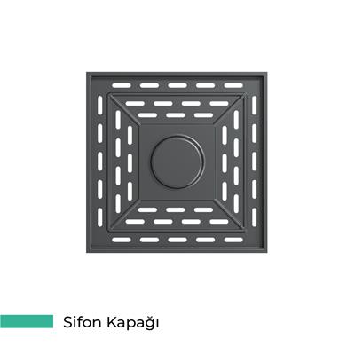 Realstone Viktoria Akıllı Granit Evye + Aksesuar Set Siyah