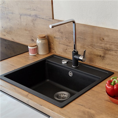 ADELA Carbon granit eviye, 570x510mm