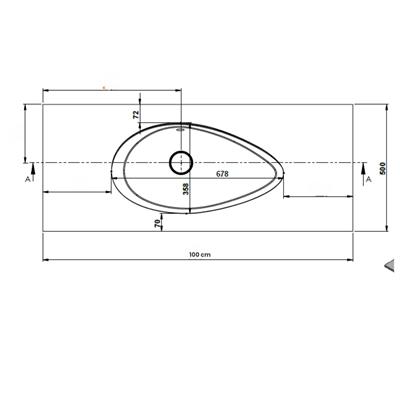 AVOCADO ETAJERLİ GRANİT LAVABO 100*50CM PUDRA