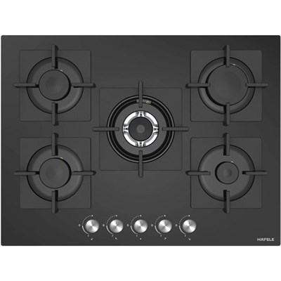 Hafele Capella Gazlı Ocak 70 cm 4G1W Siyah Cam
