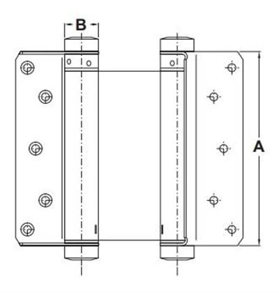 Çarpma kapı menteşesi nikel 27kg 125mm