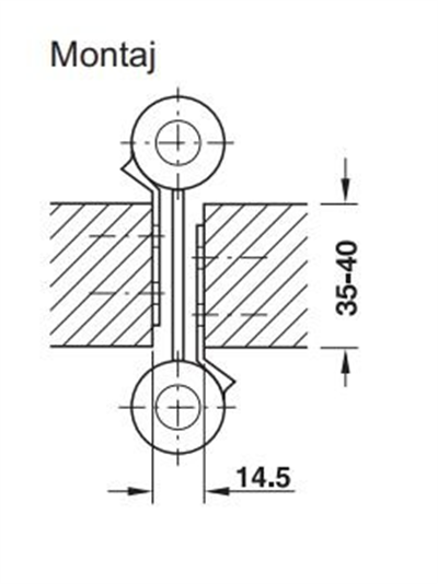 Çarpma kapı menteşesi nikel 40kg 150mm