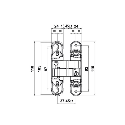 CDH 40S Gizli menteşe mat nikel 52kg