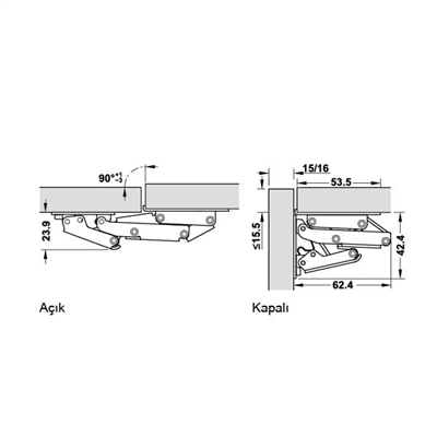 CH300 Karavan kalkar kapak ment. yav.sız