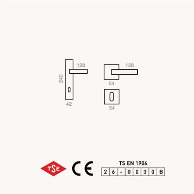 Sofuoğlu Galata Beta Rozetli WC Kapı Kolu (Mat Antrasit)