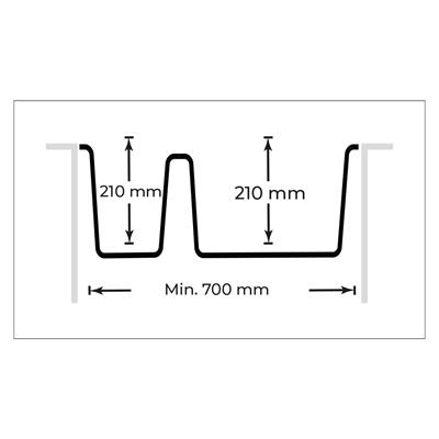 P024 ARTEMİS 1,5 GÖZ DAMLALIKLI G.EVİYE 1000*460MM